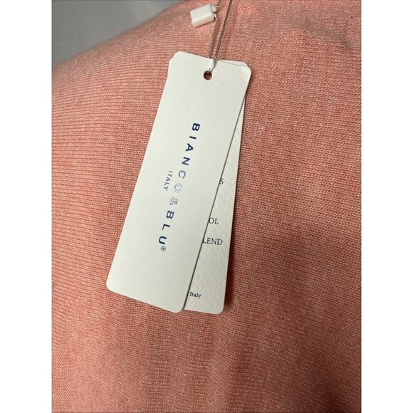 Bianco & Blu Made in Italy Pink Cashmere Silk Wool Sweater Womens S NWT New - Picture 7 of 10